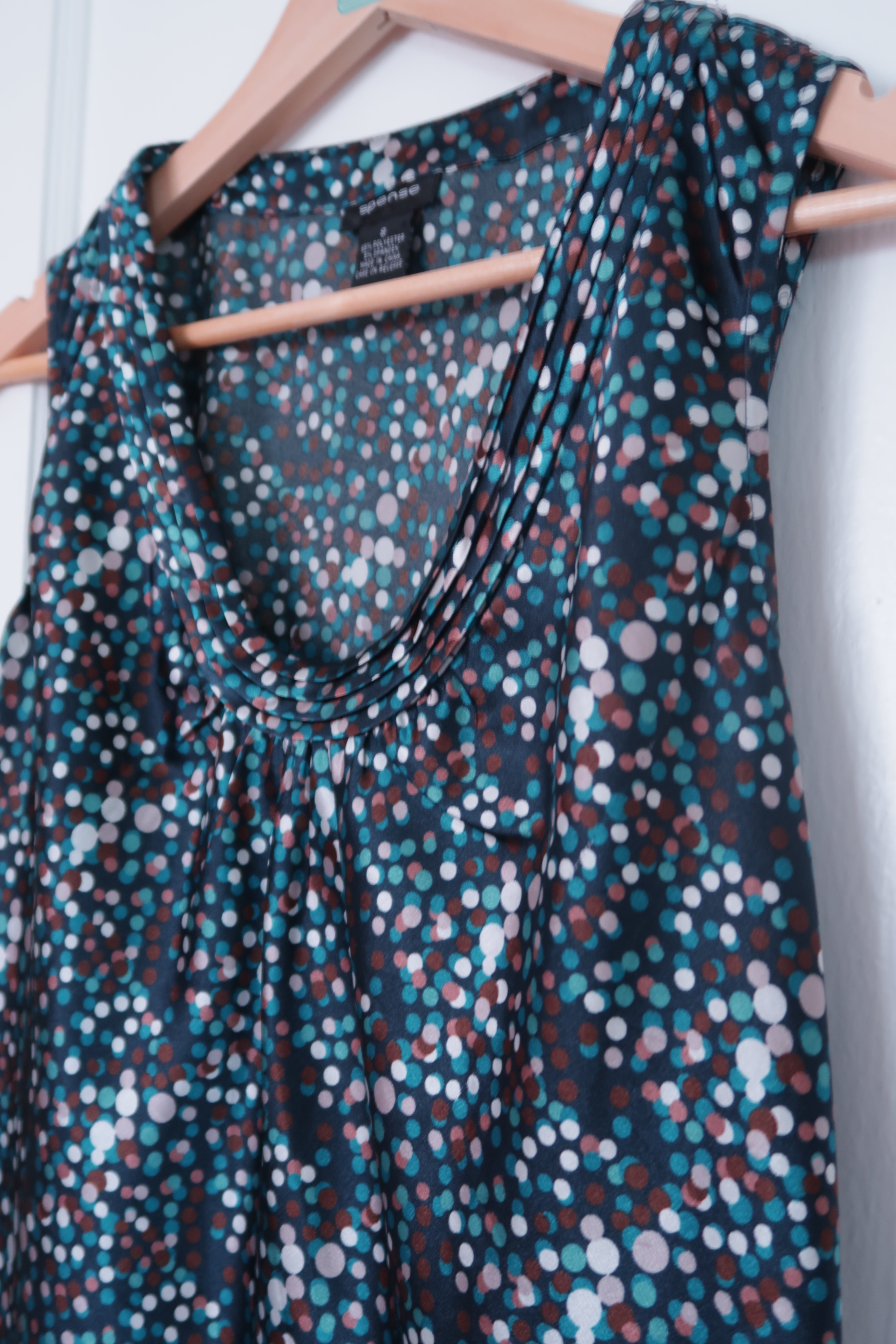 2000s polka dot probably worn with leggings and heels as a going out top