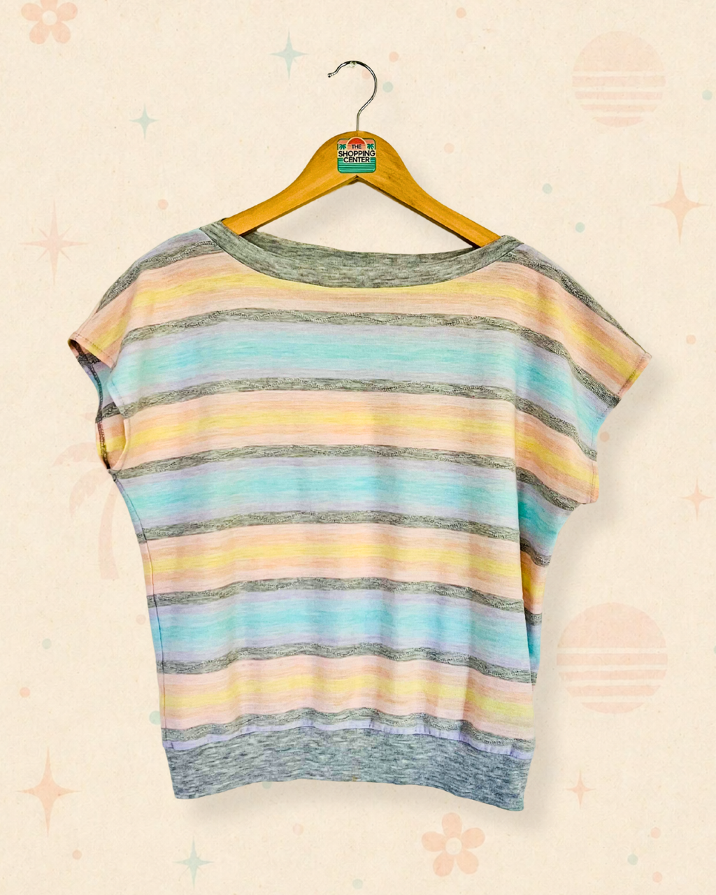 90s ‘We Need More Rum for the Mai Tais’ Stripe Top (M)