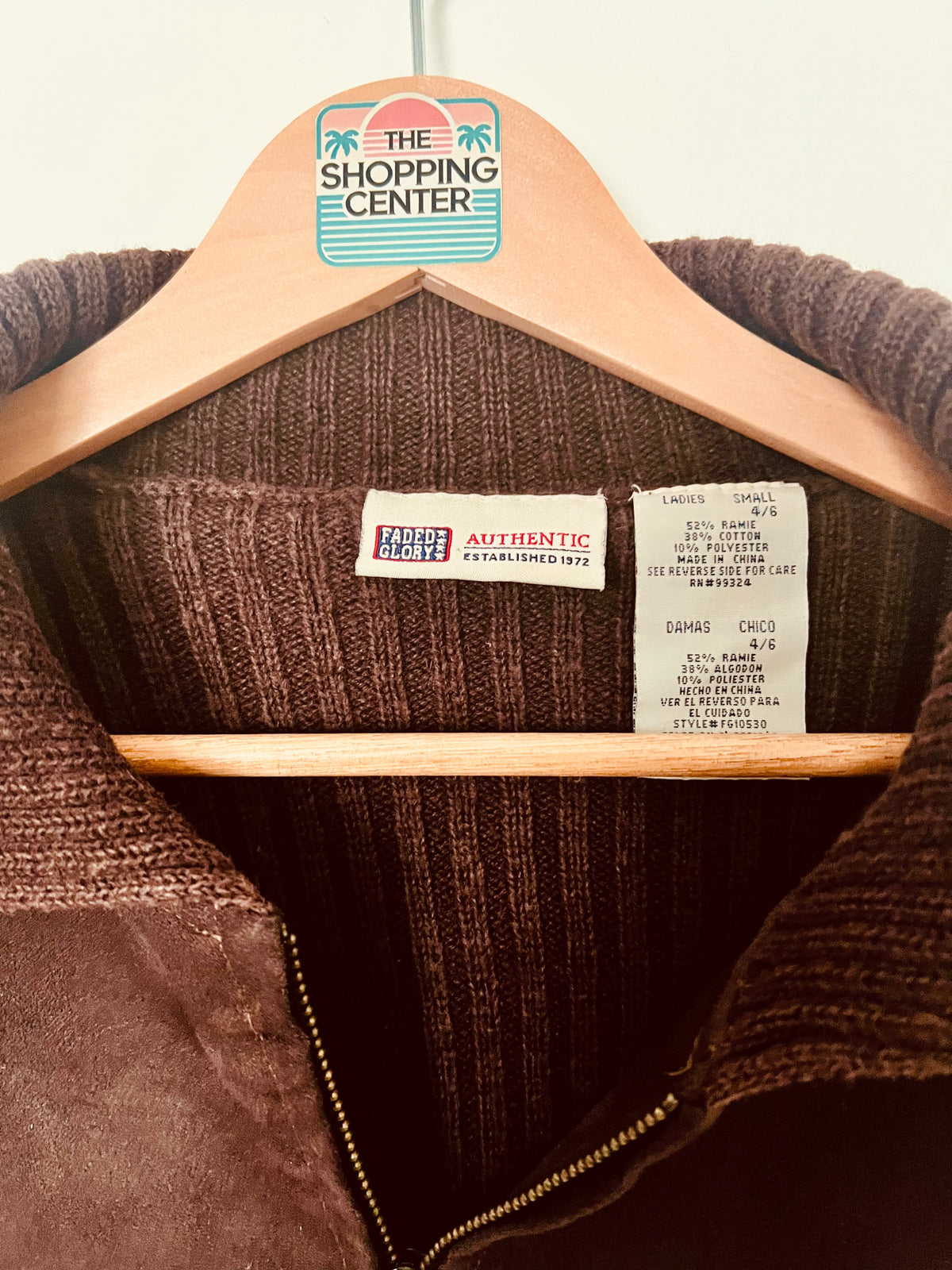 Chocolate Brown Zip-Up Jacket | S