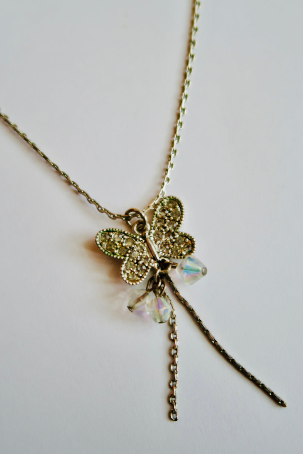 Silver Butterfly Pendant Necklace