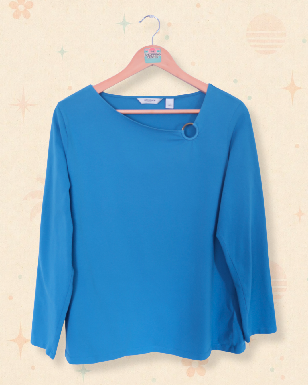 2000s French Blue Croissant Run Top (L)