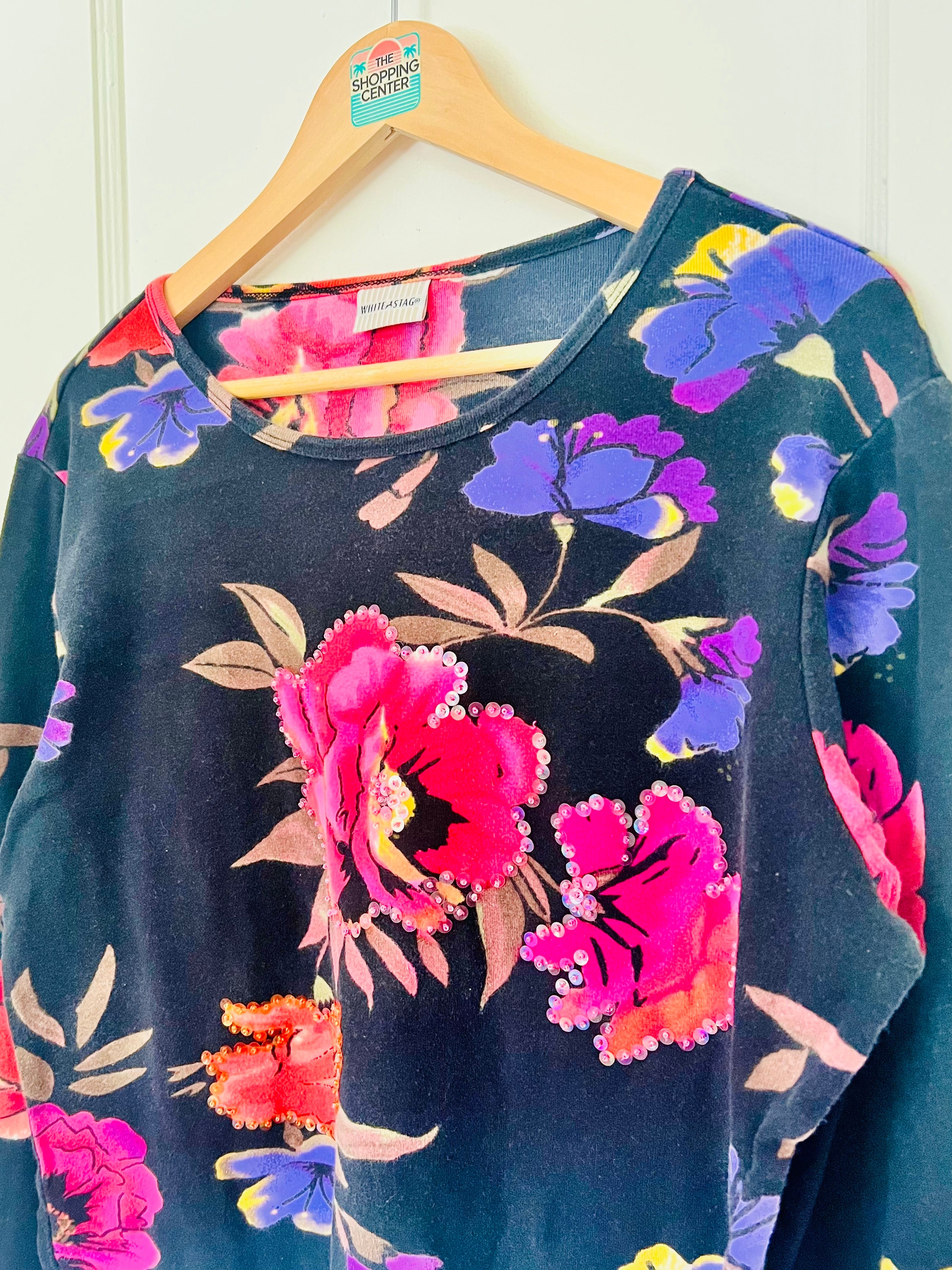 Y2K Mall Mystic Floral Top (L/XL)