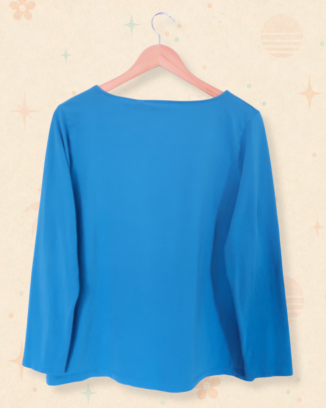 2000s French Blue Croissant Run Top (L)