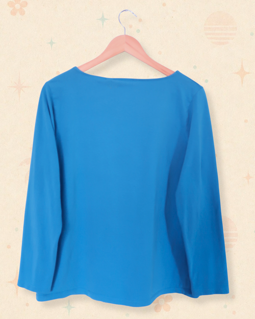 2000s French Blue Croissant Run Top (L)