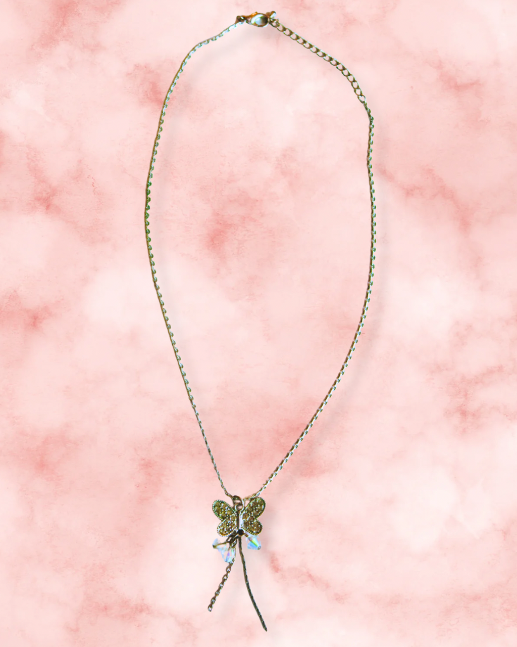 Silver Butterfly Pendant Necklace