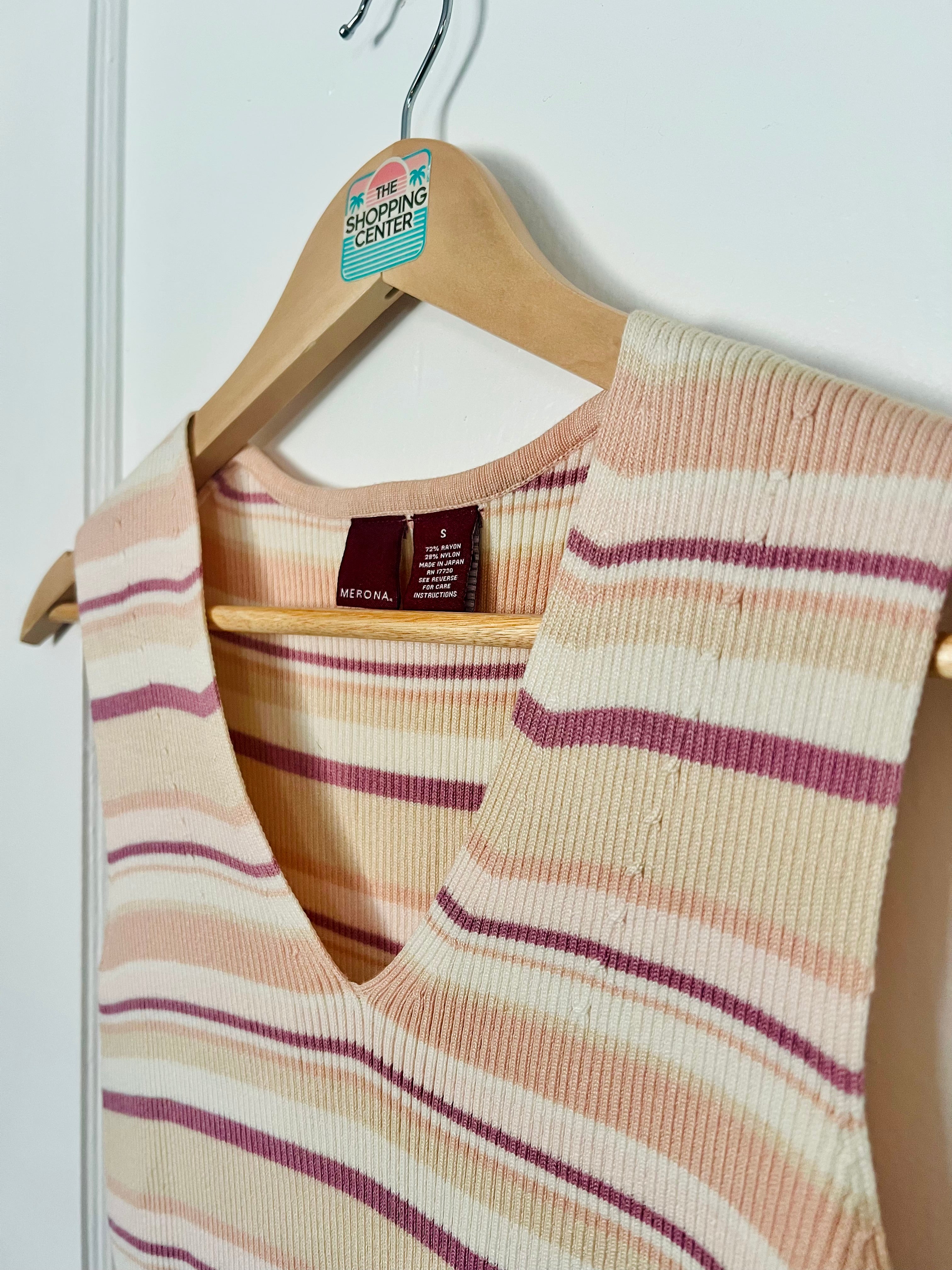 2000s Sorbet Stripe Knit Tank (S)
