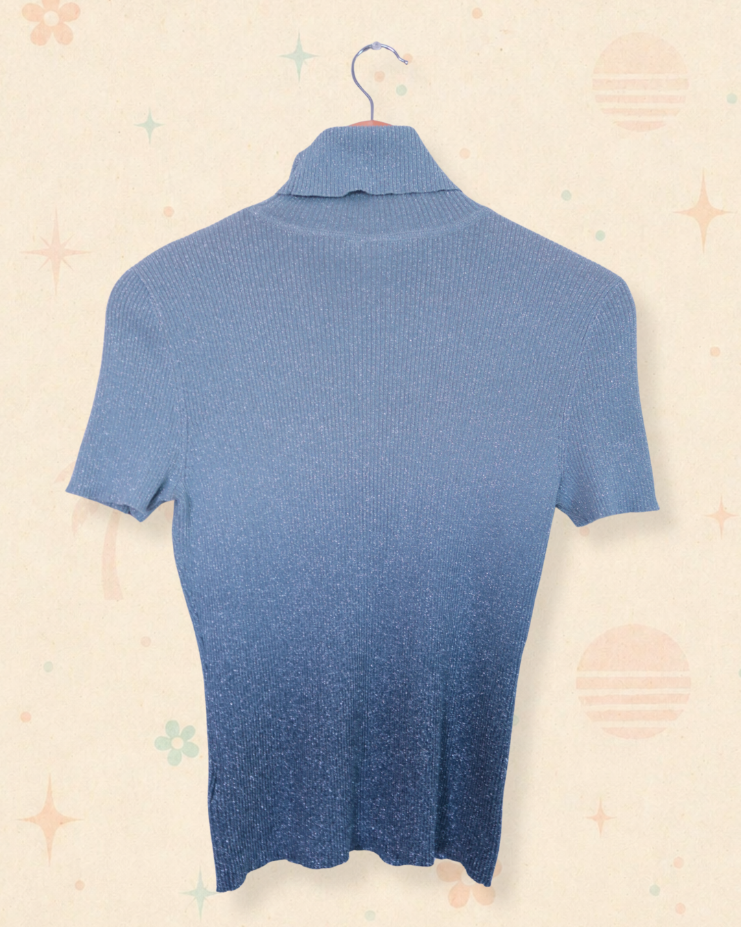 Y2K Blue Moon Shimmer Knit (M)