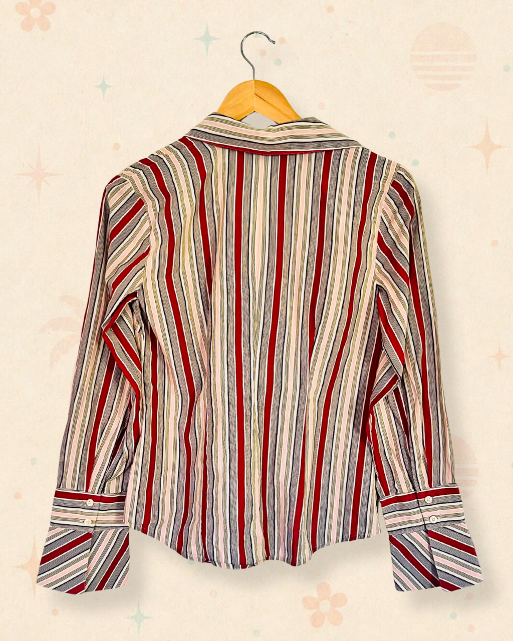 2000s Nine-to-Five Stripe Button-Up (S)