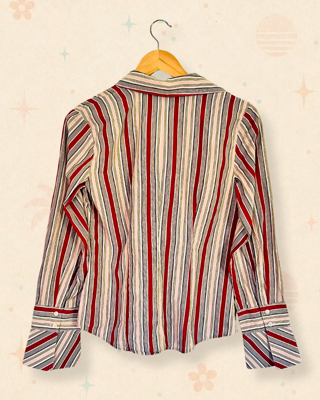2000s Nine-to-Five Stripe Button-Up (S)