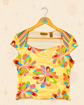 2000s Rainbow Lollipop Babydoll Tee (M)