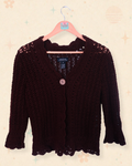 2000s Whimsical Crochet Cardigan (S)
