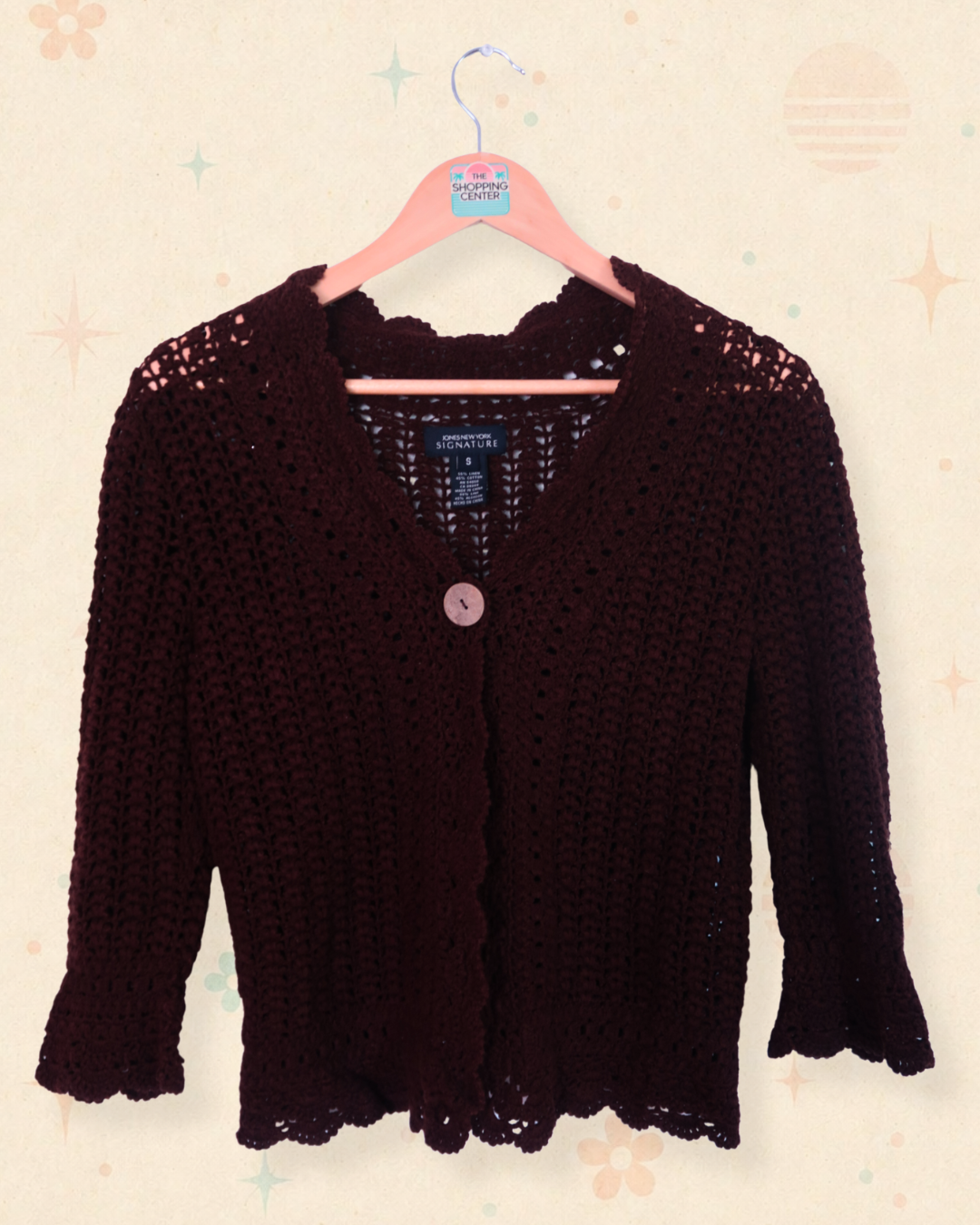 2000s Whimsical Crochet Cardigan (S)