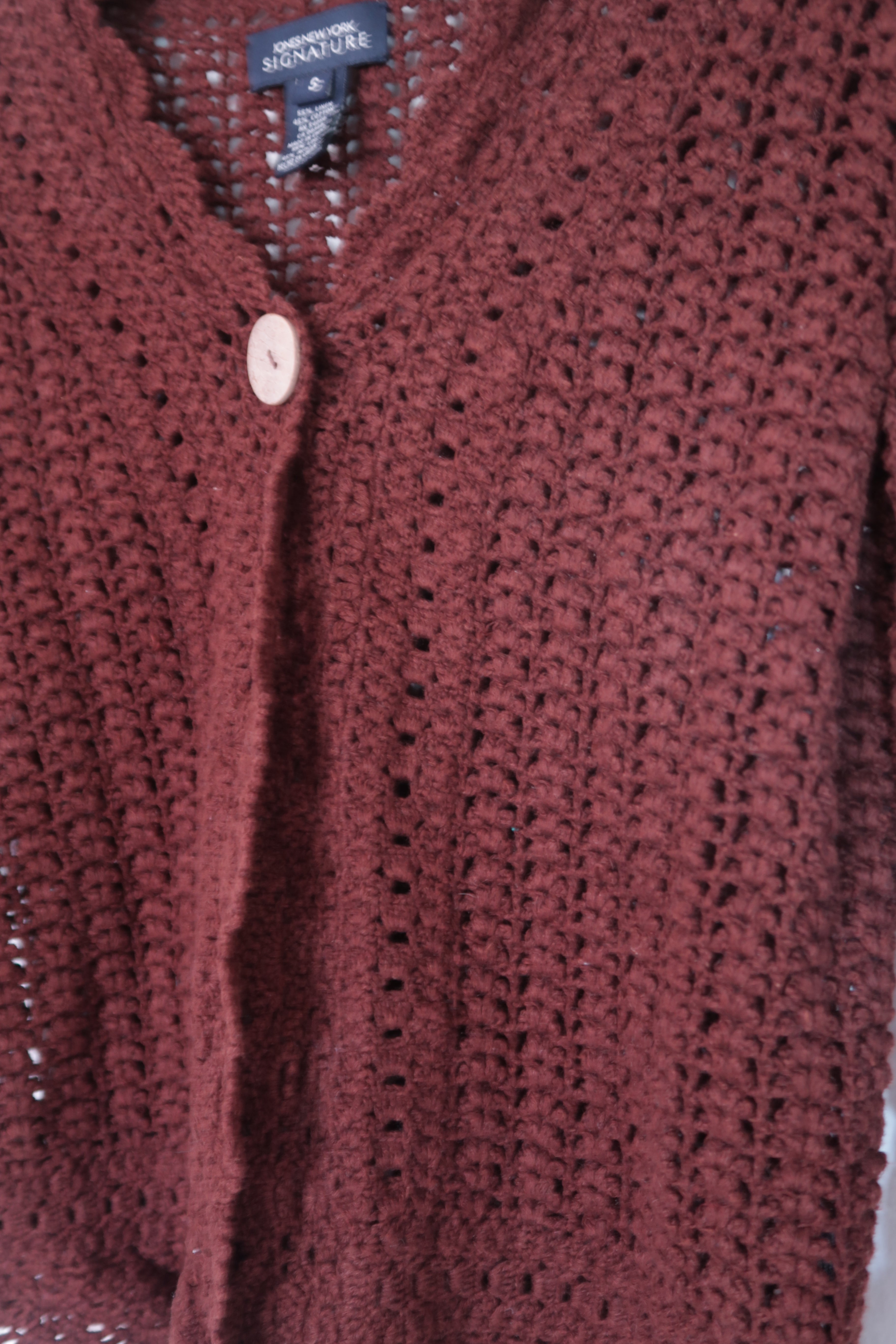2000s Whimsical Crochet Cardigan (S)