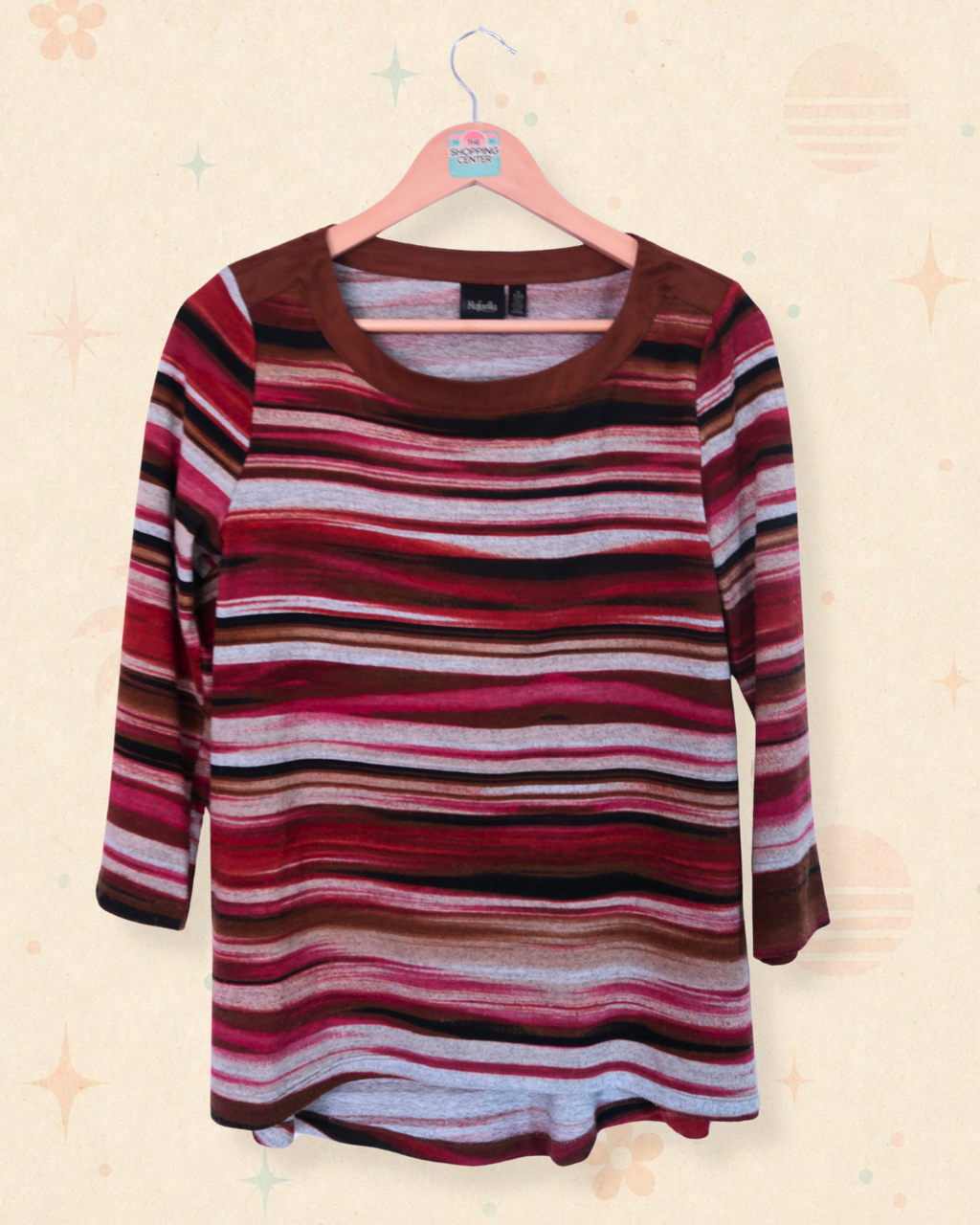 2000s “Put Your Records On” Striped Top (M)
