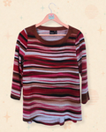 2000s “Put Your Records On” Striped Top (M)