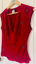 2000s Cherry Stardust Beaded Top (S)