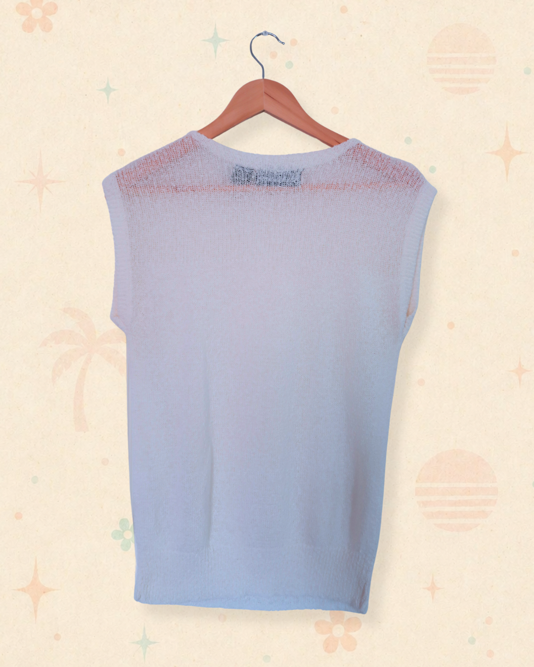 Y2K Cool Older Sister Sleeveless Sweater Top (M)
