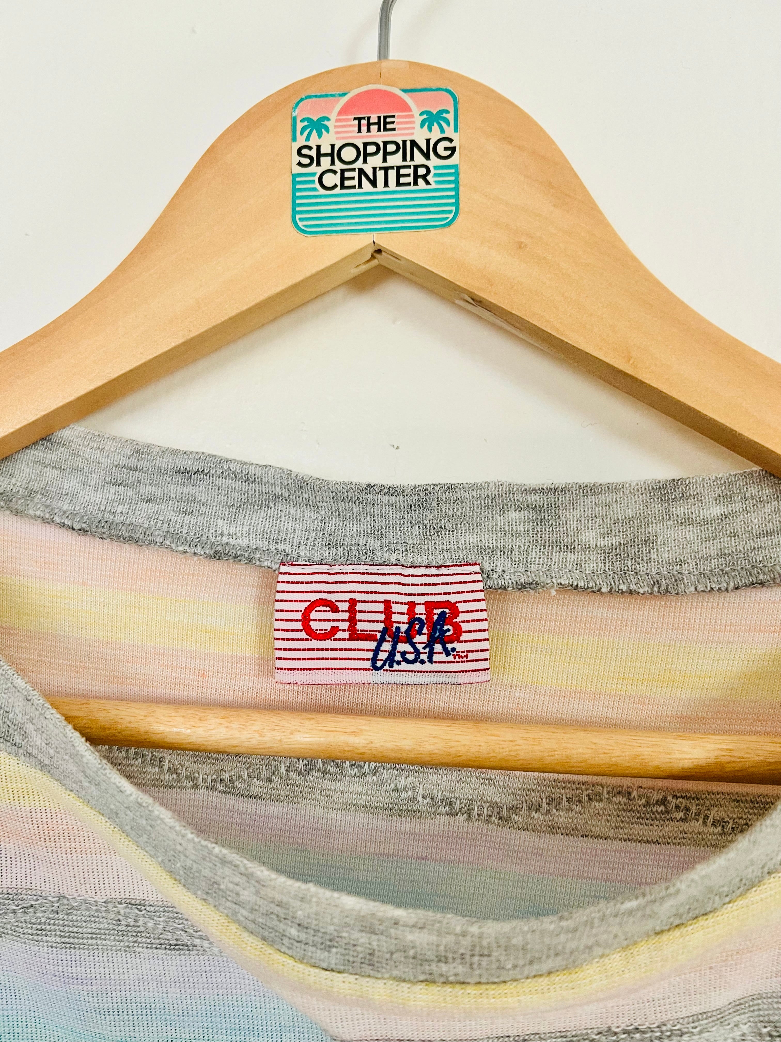 90s ‘We Need More Rum for the Mai Tais’ Stripe Top (M)
