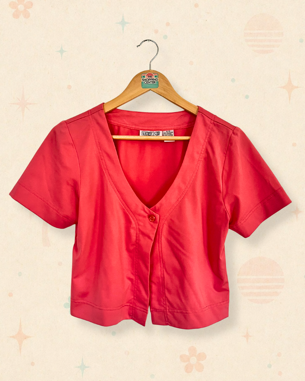 90s Aperol at Sunset Resort Crop Top (M)