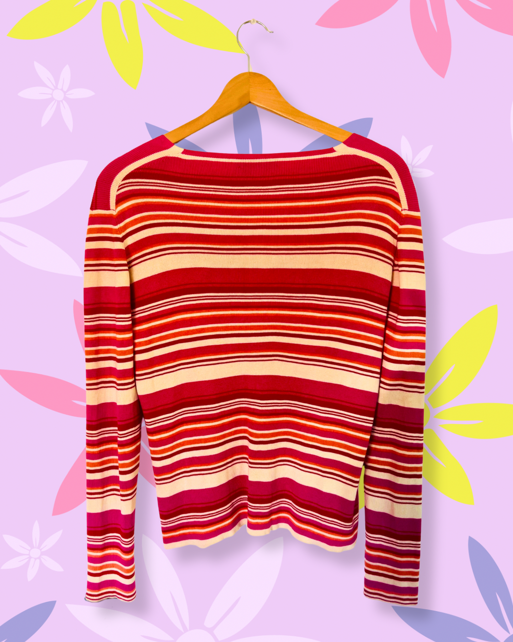 Striped Silk Cardigan | M