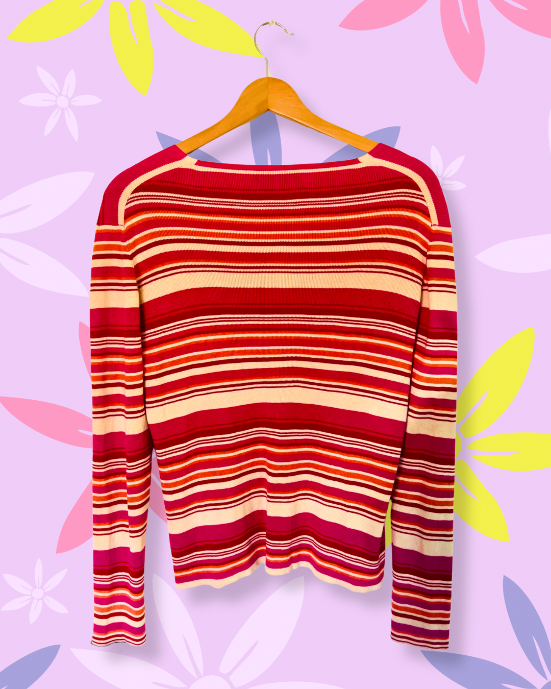 Striped Silk Cardigan | M