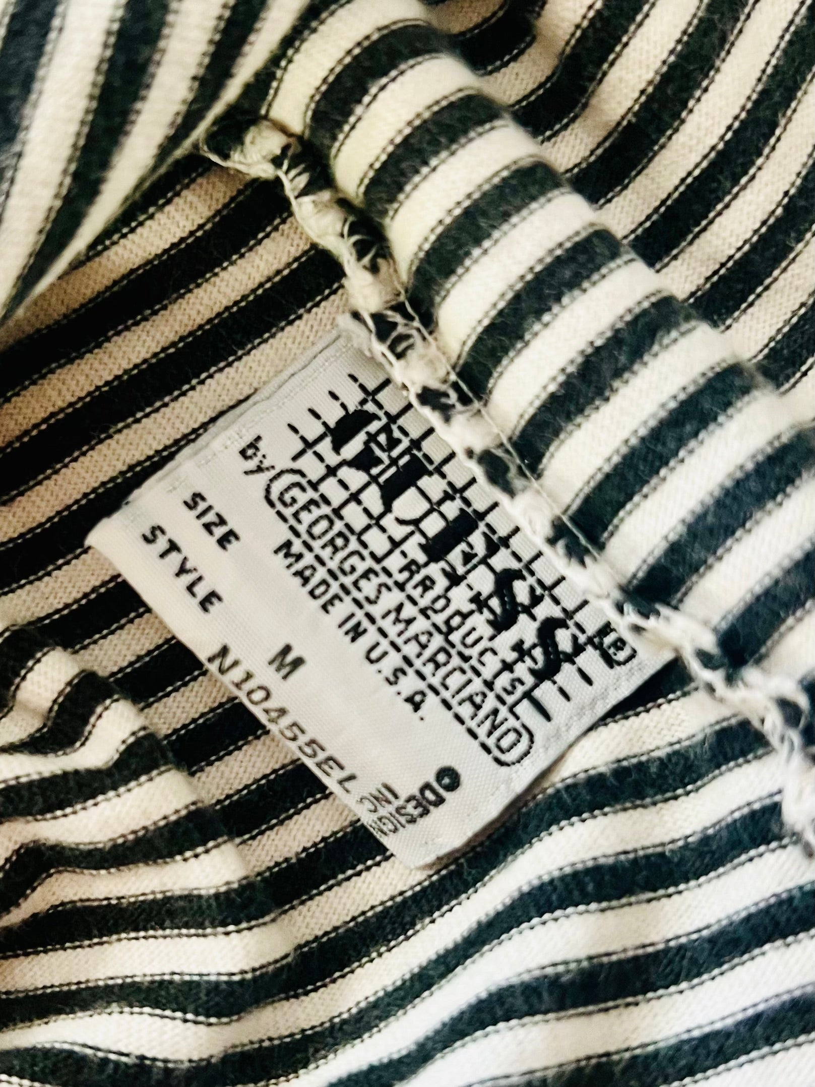 90s Guess Mock Neck Embroidered Striped Long Sleeve (L)