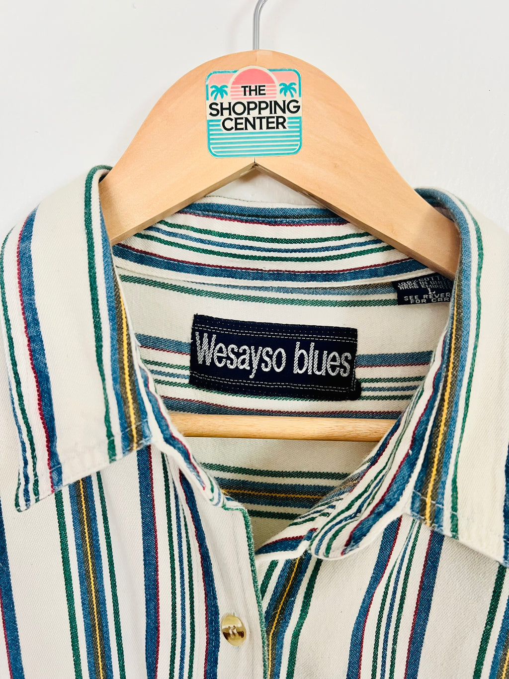 80s Last Days of Summer Sleeveless Button Up (L)