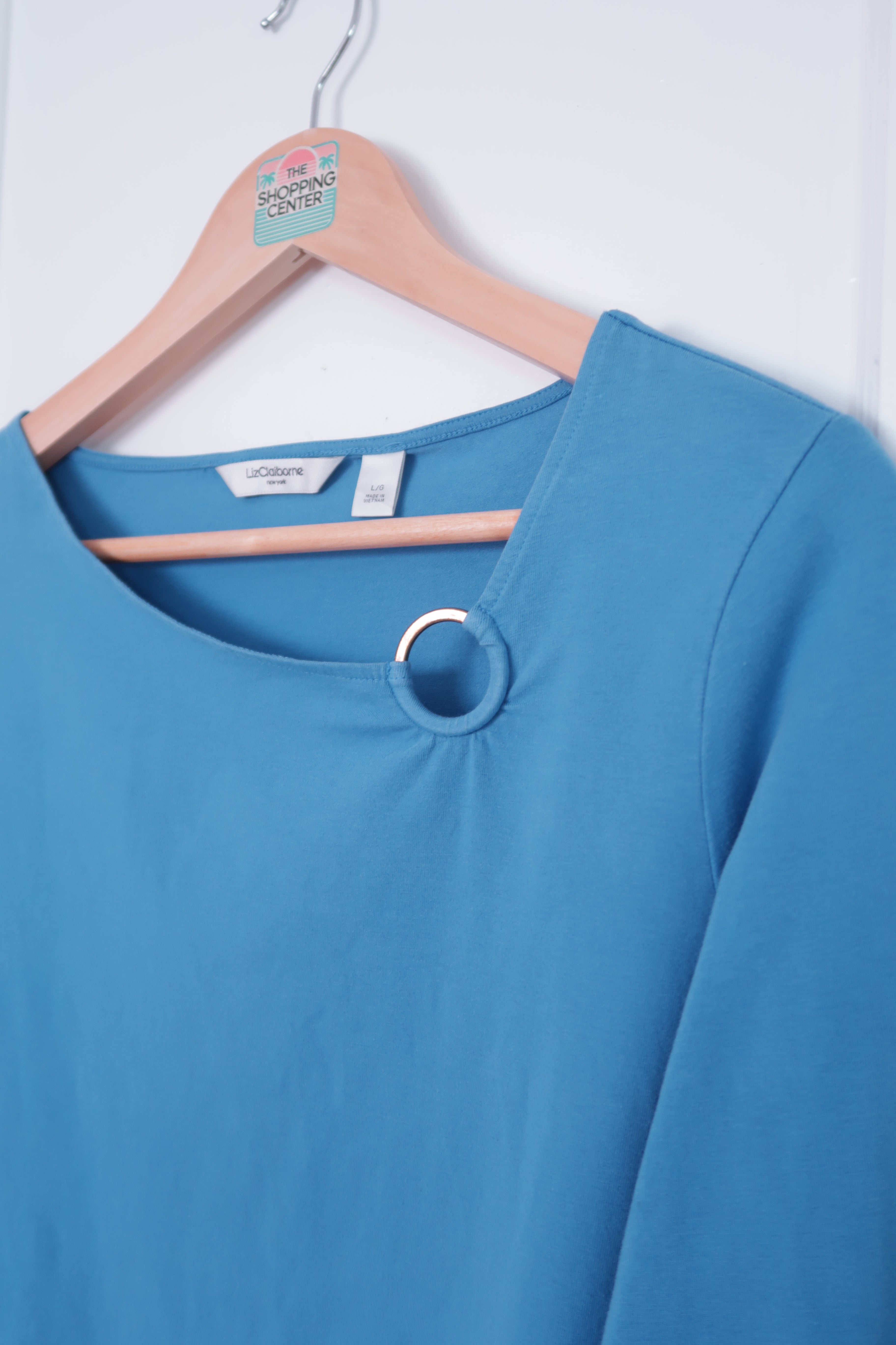 2000s French Blue Croissant Run Top (L)