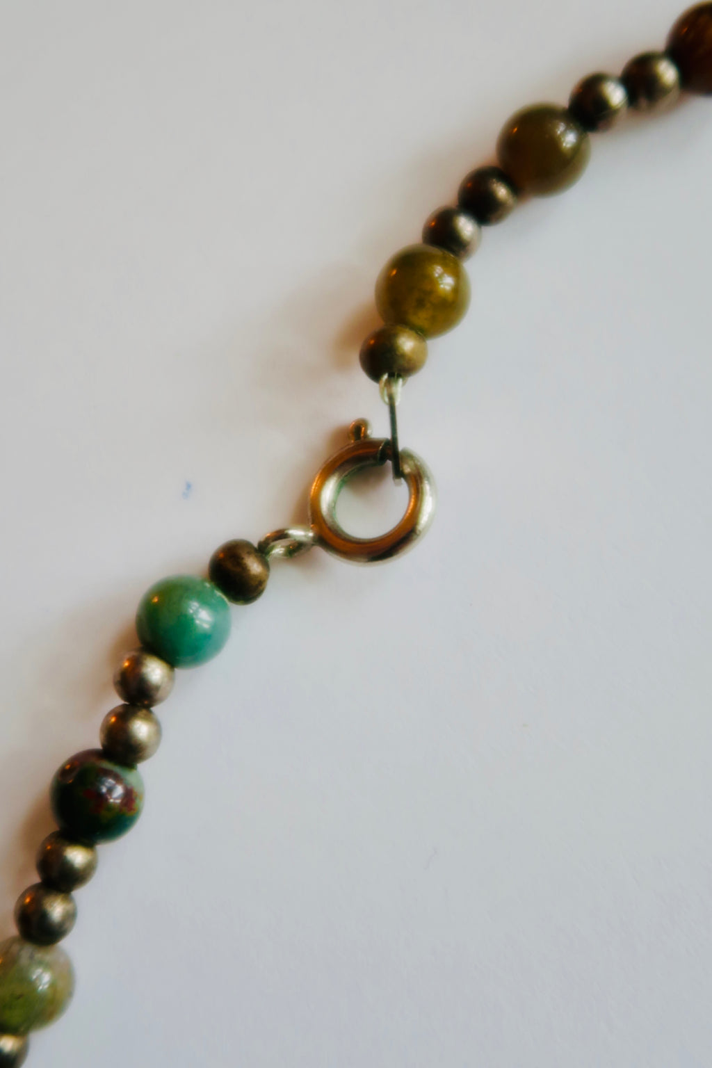 Flower Etched Shell Beaded Necklace