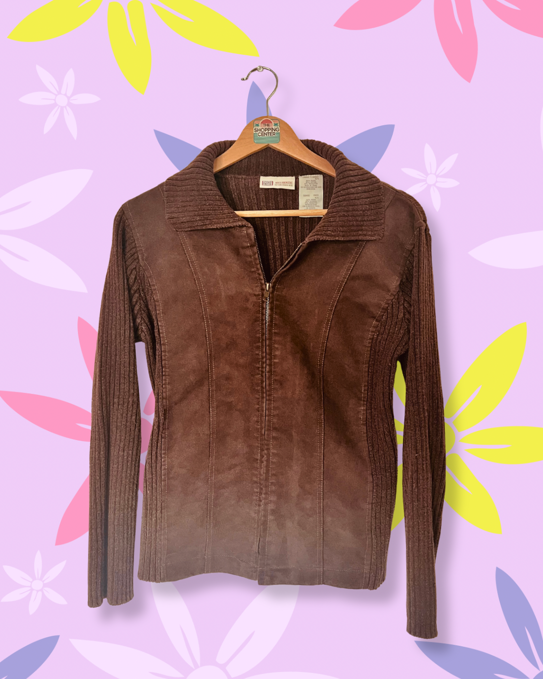 Chocolate Brown Zip-Up Jacket | S