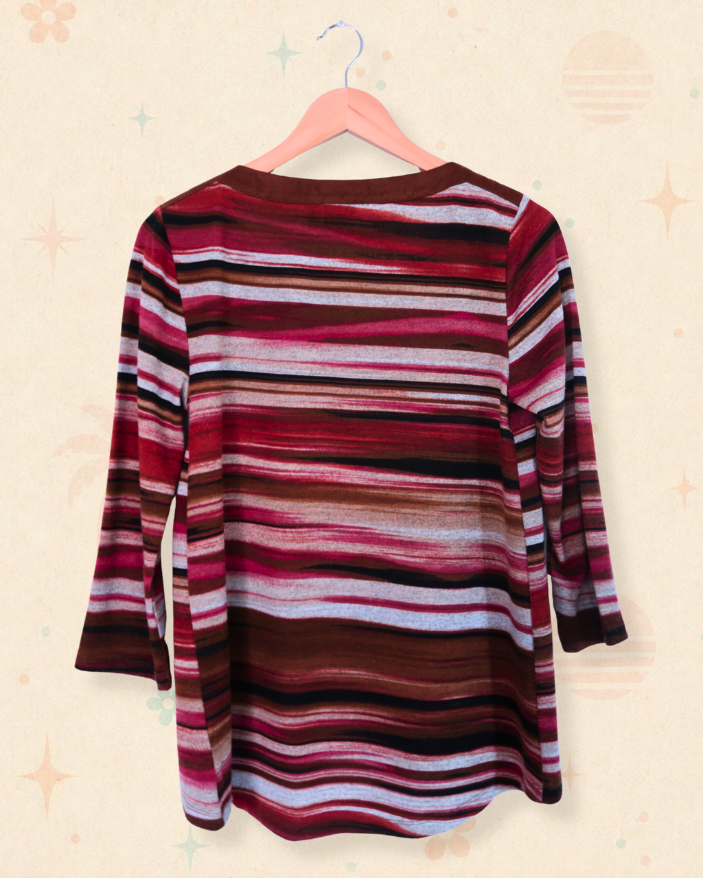 2000s “Put Your Records On” Striped Top (M)