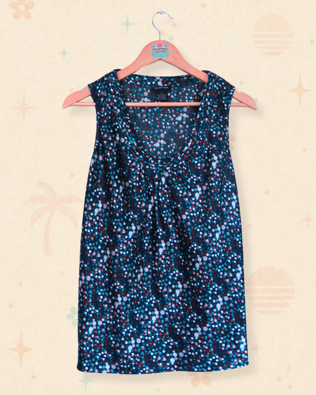 2000s polka dot probably worn with leggings and heels as a going out top