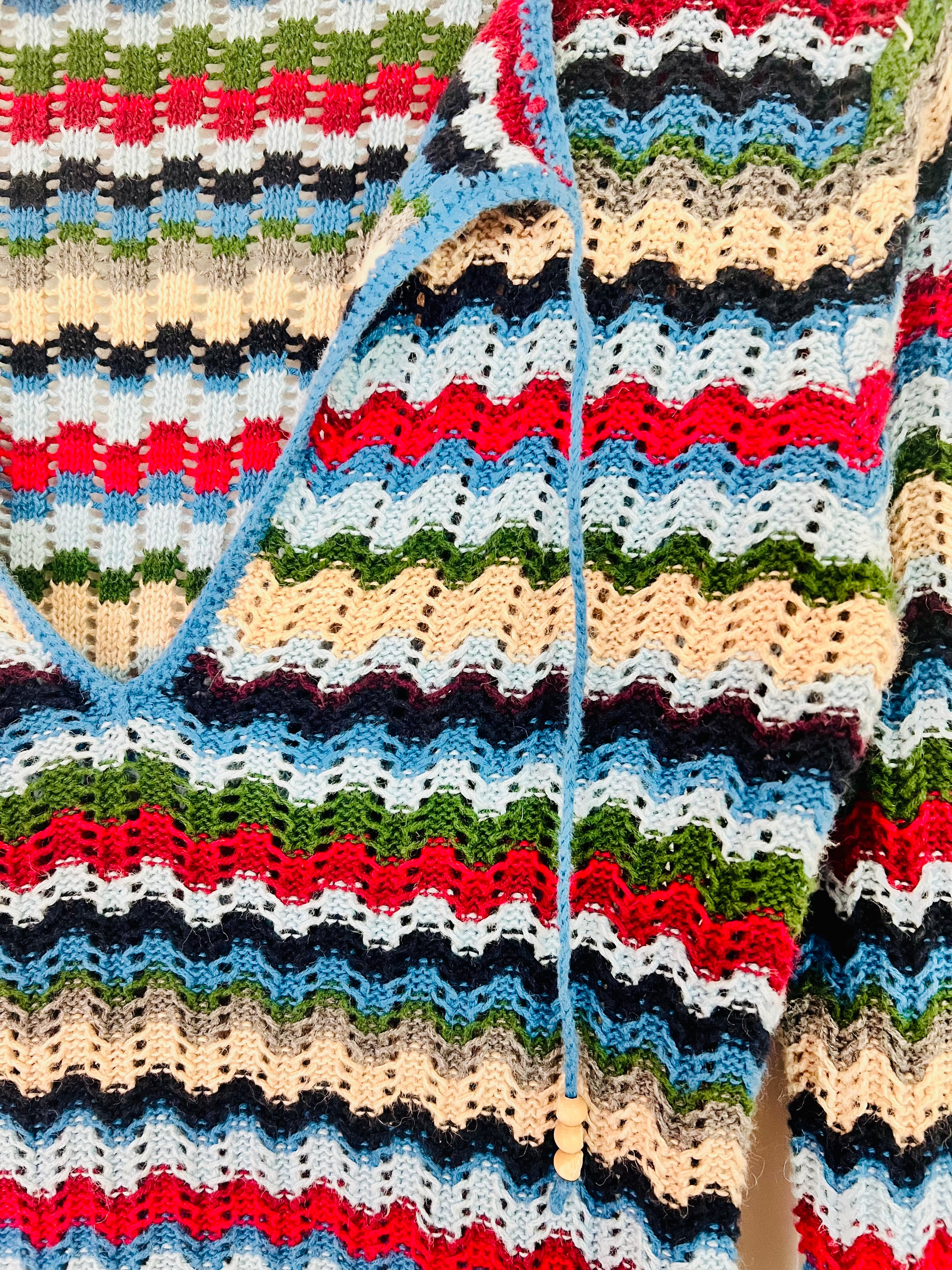 2000s Hollister Crochet Stripe Top (M)