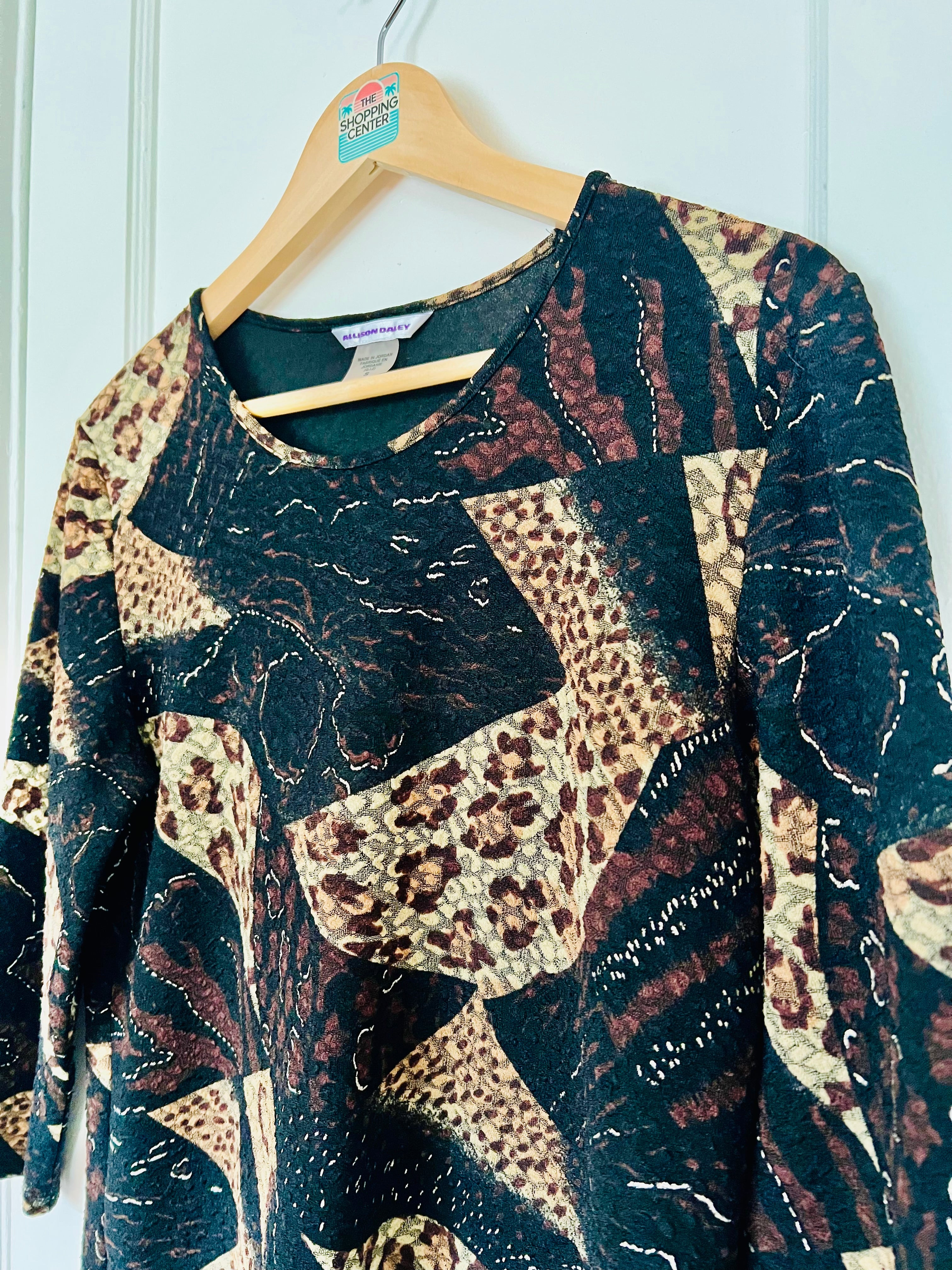 2000s Espresso & Estate Sales Patchwork Top (S)