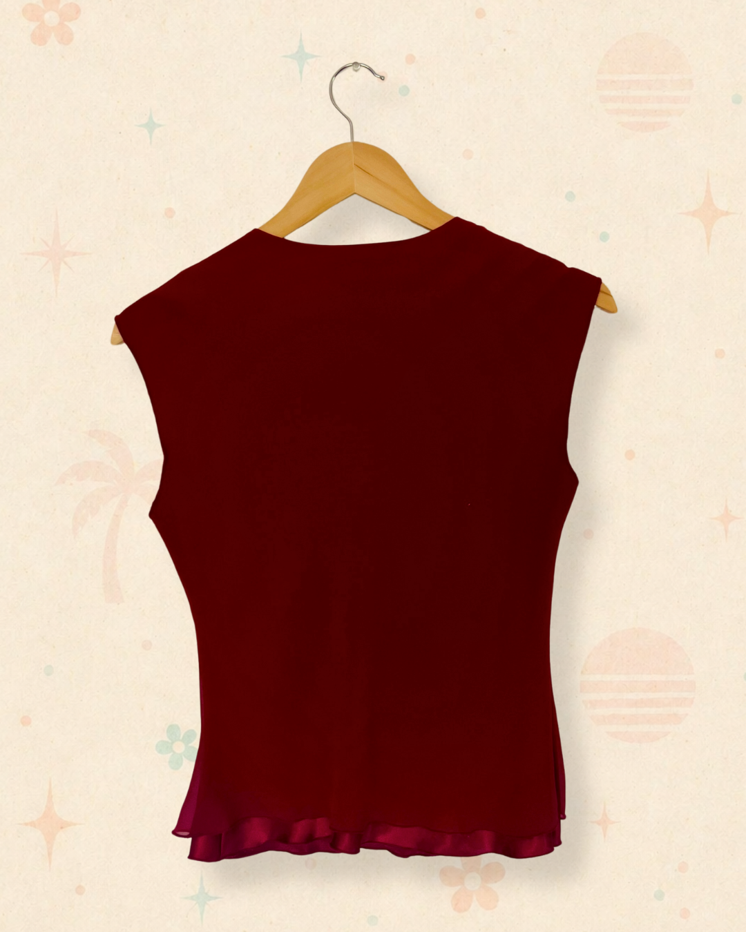 2000s Cherry Stardust Beaded Top (S)