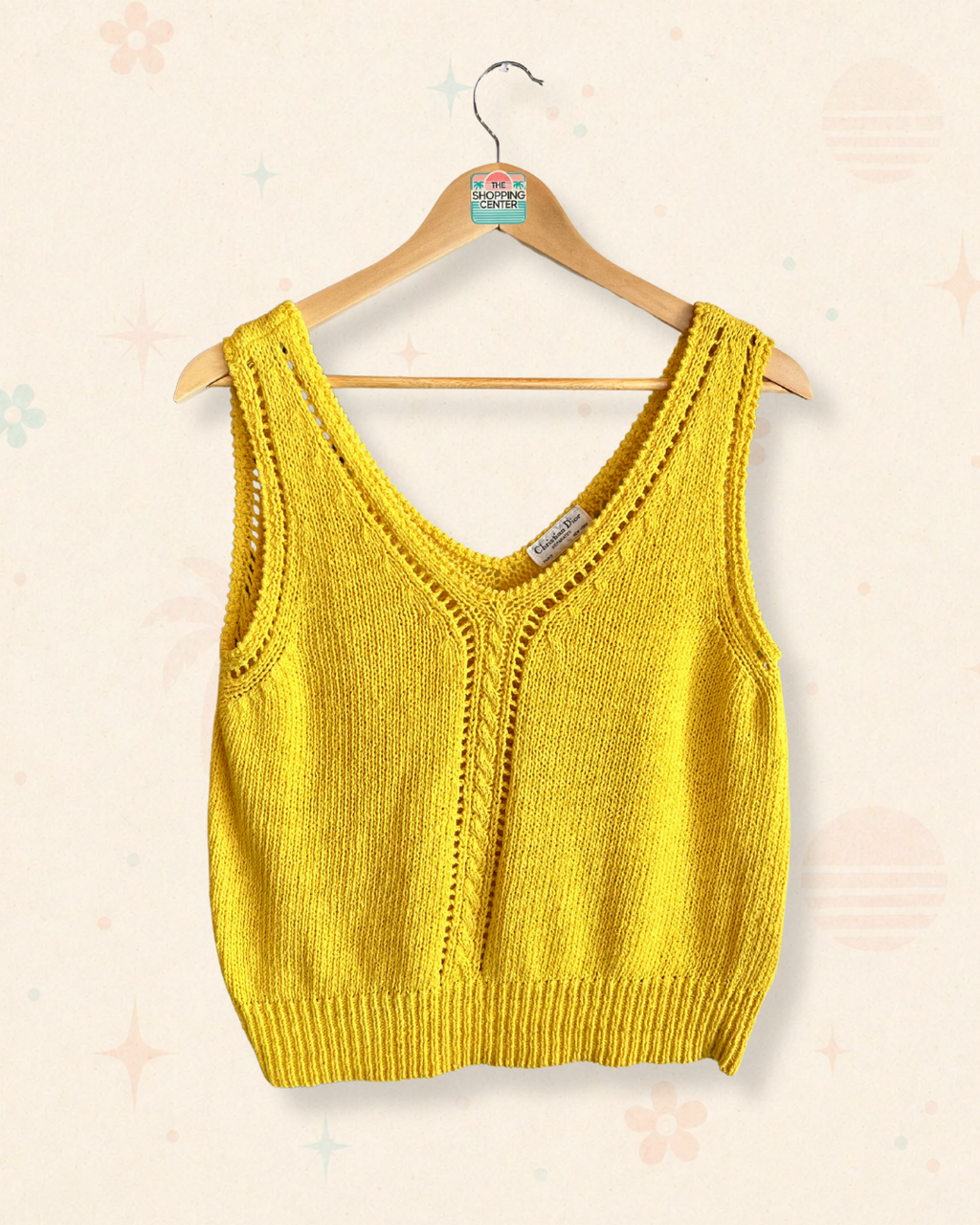 70s Christian Dior Sunbeam Knit Tank (M)