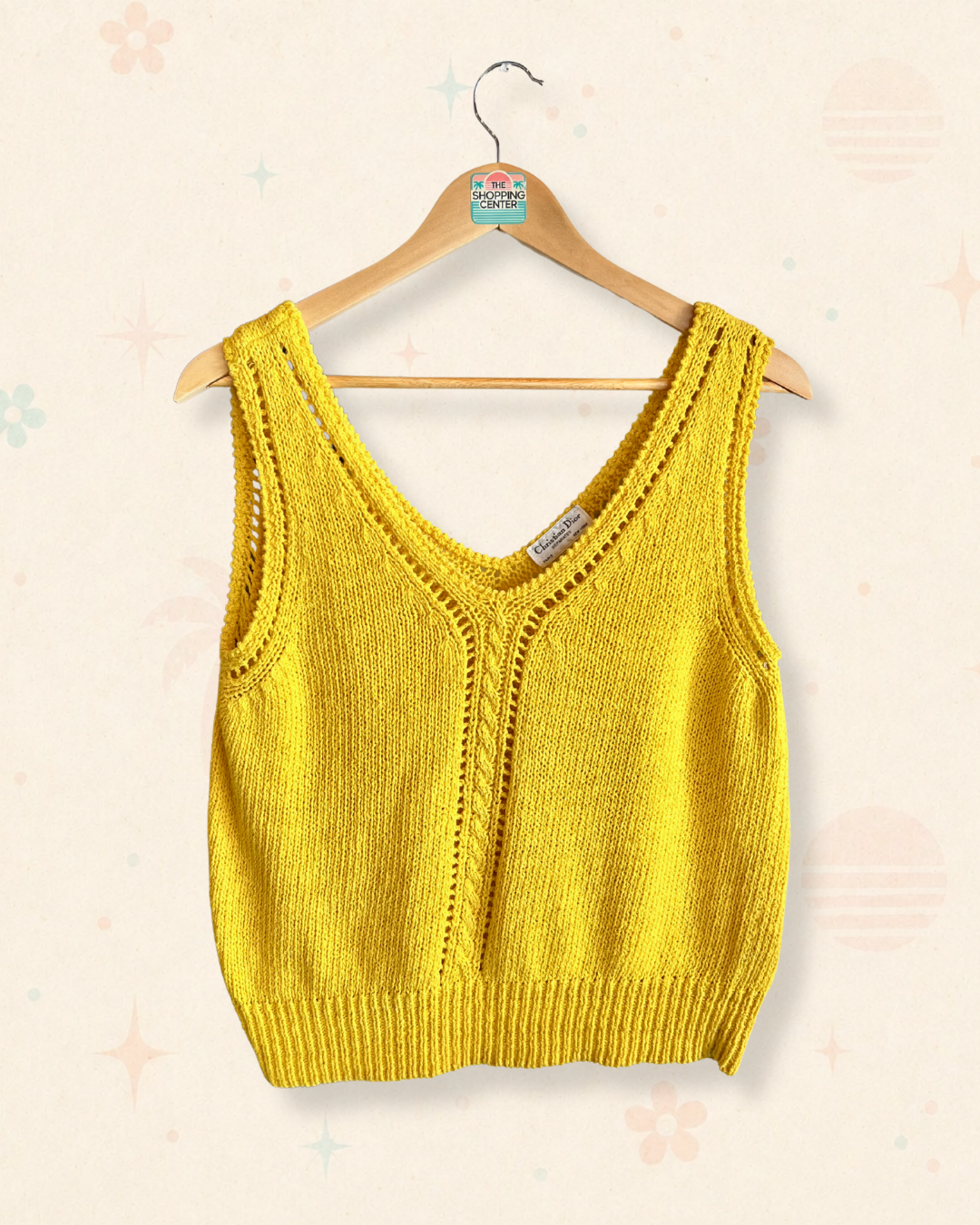 70s Christian Dior Sunbeam Knit Tank (M)