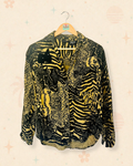 80s Wild Jungle Print Button Up (M)