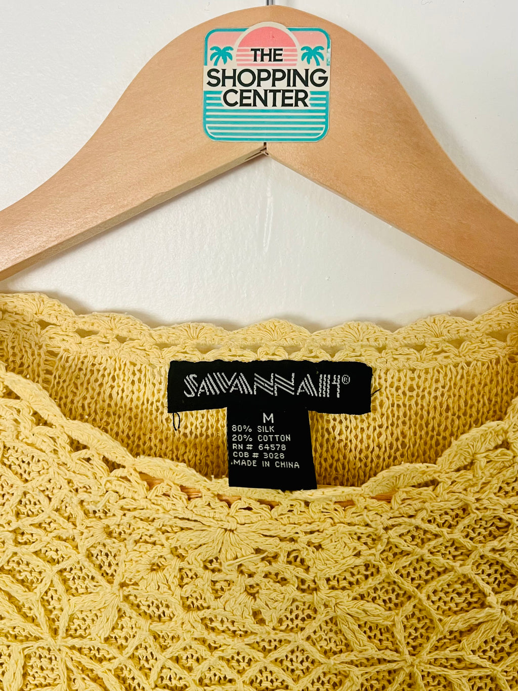 90s Lemon Crochet Knit Tunic