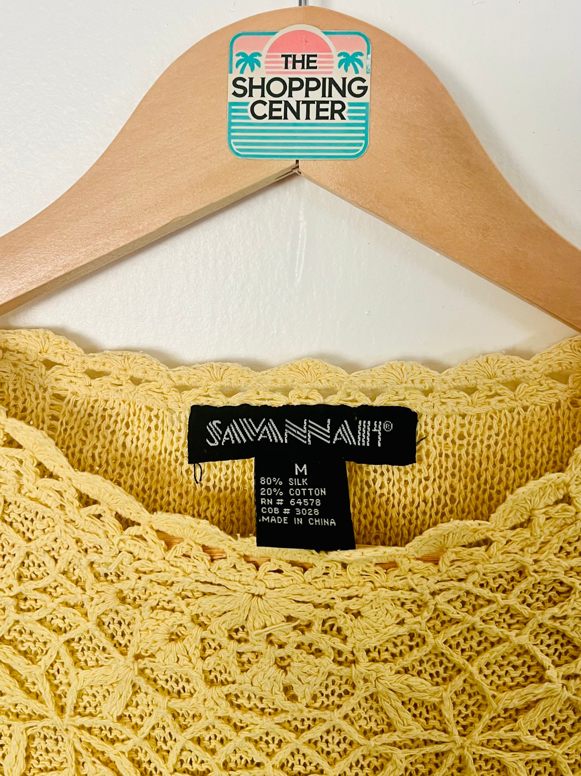 90s Lemon Crochet Knit Tunic
