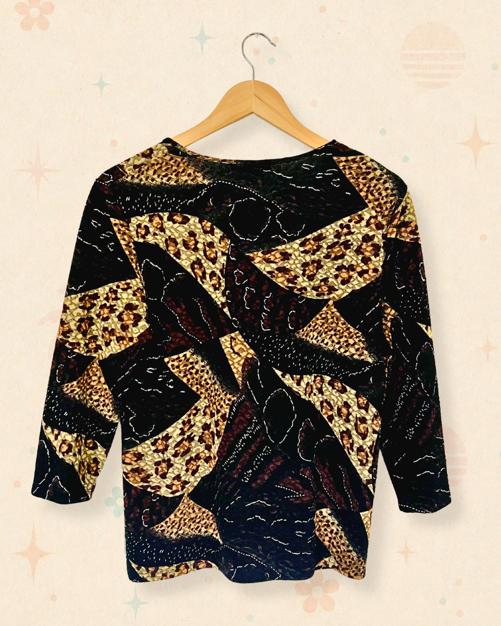 2000s Espresso & Estate Sales Patchwork Top (S)