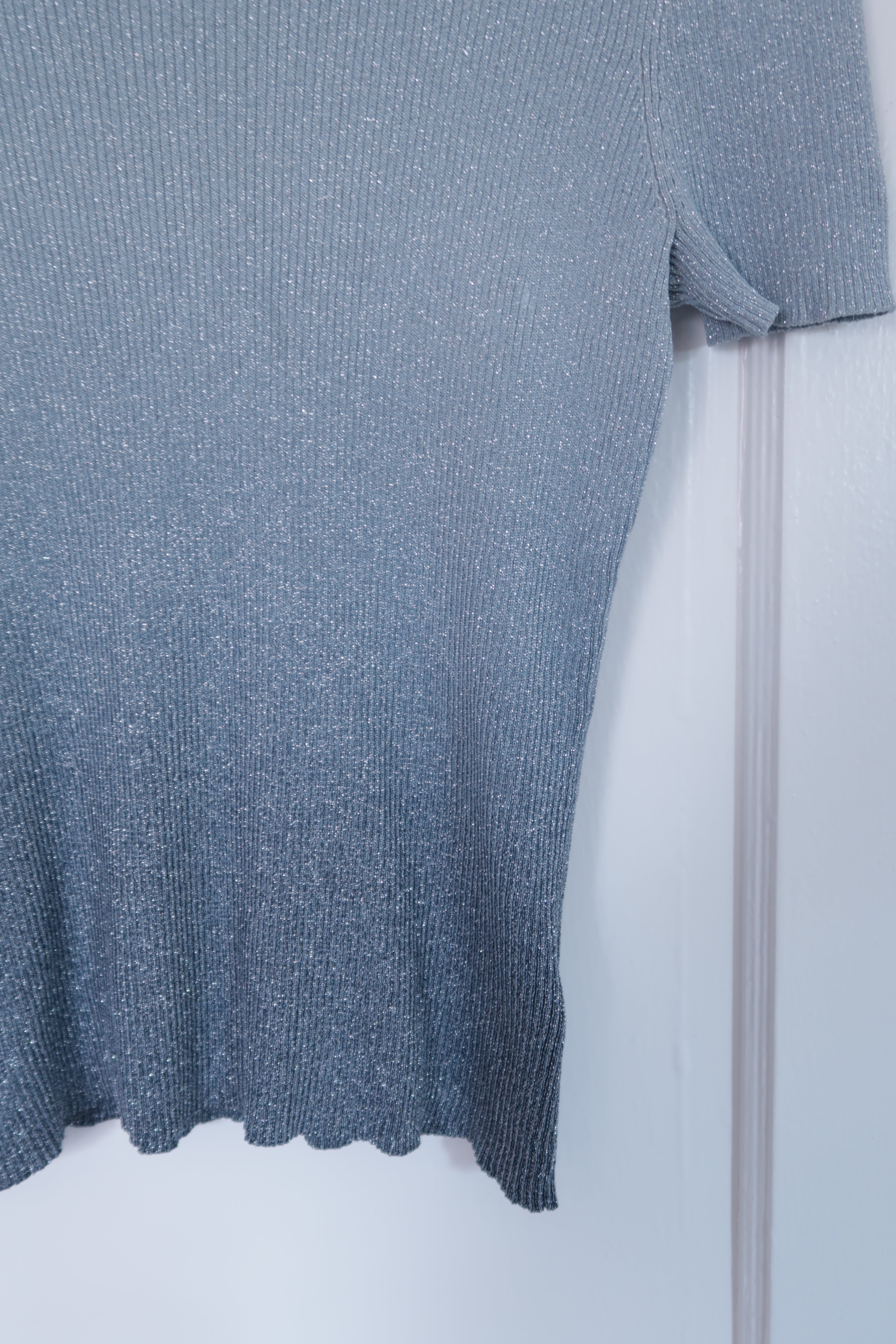 Y2K Blue Moon Shimmer Knit (M)