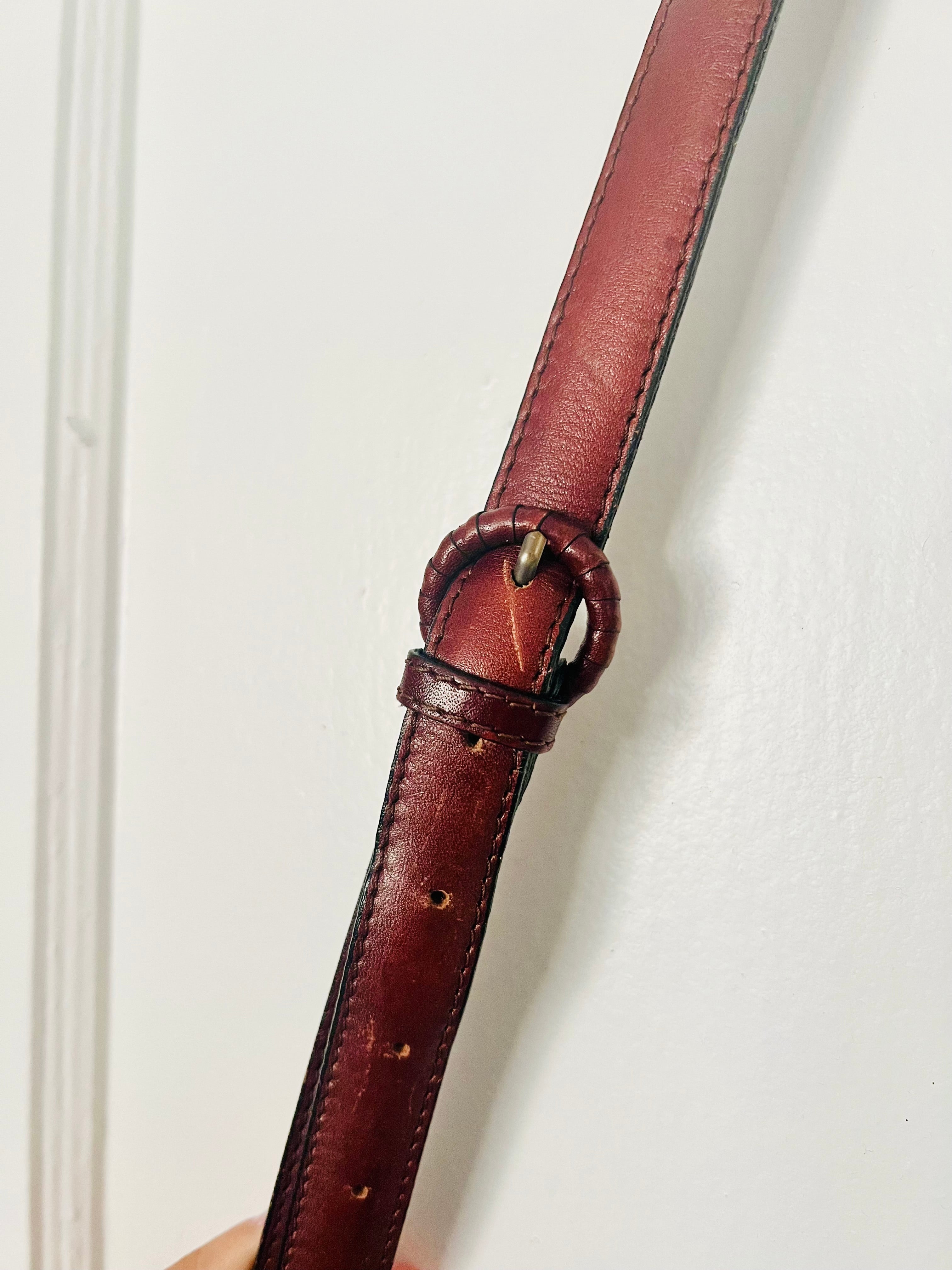 90s Woven Leather Crossbody