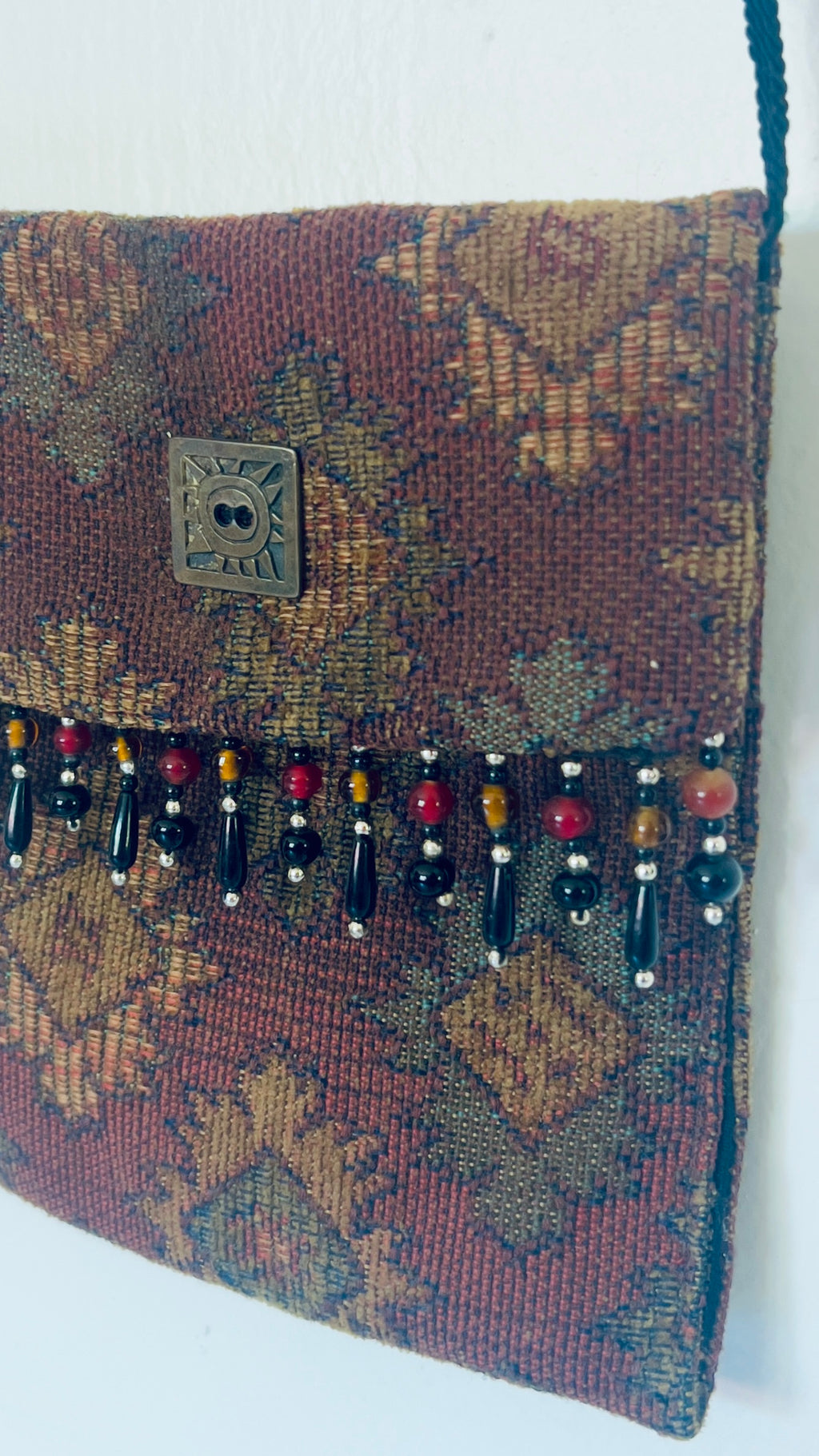 Whimsy-Goth Tapestry Crossbody Pouch