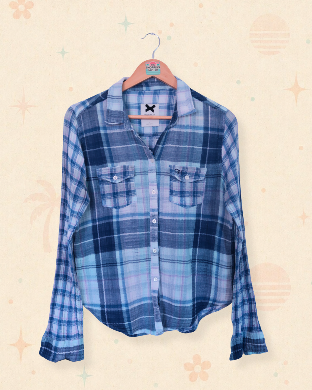 2000s “The Gilly Hicks Girl” Plaid Button-Up (M)