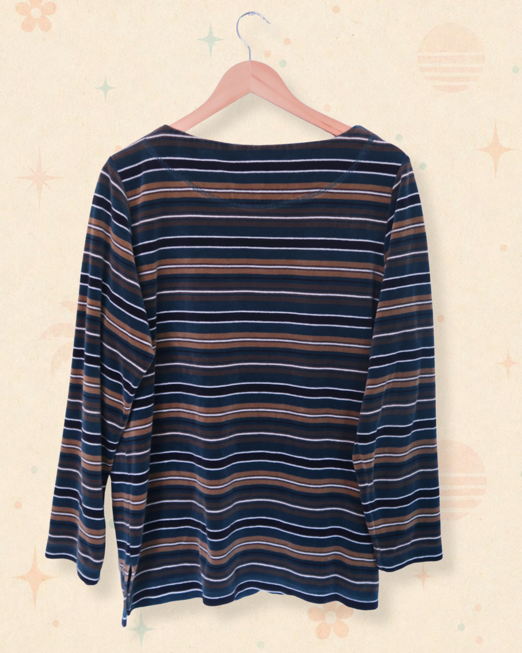 90s Brownstone Velour Top (L)