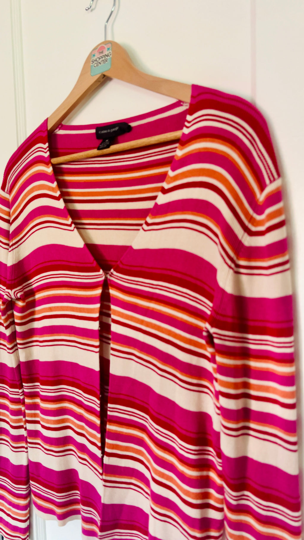 Striped Silk Cardigan | M