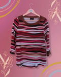 Striped 1/4 Sleeve Top | Size M