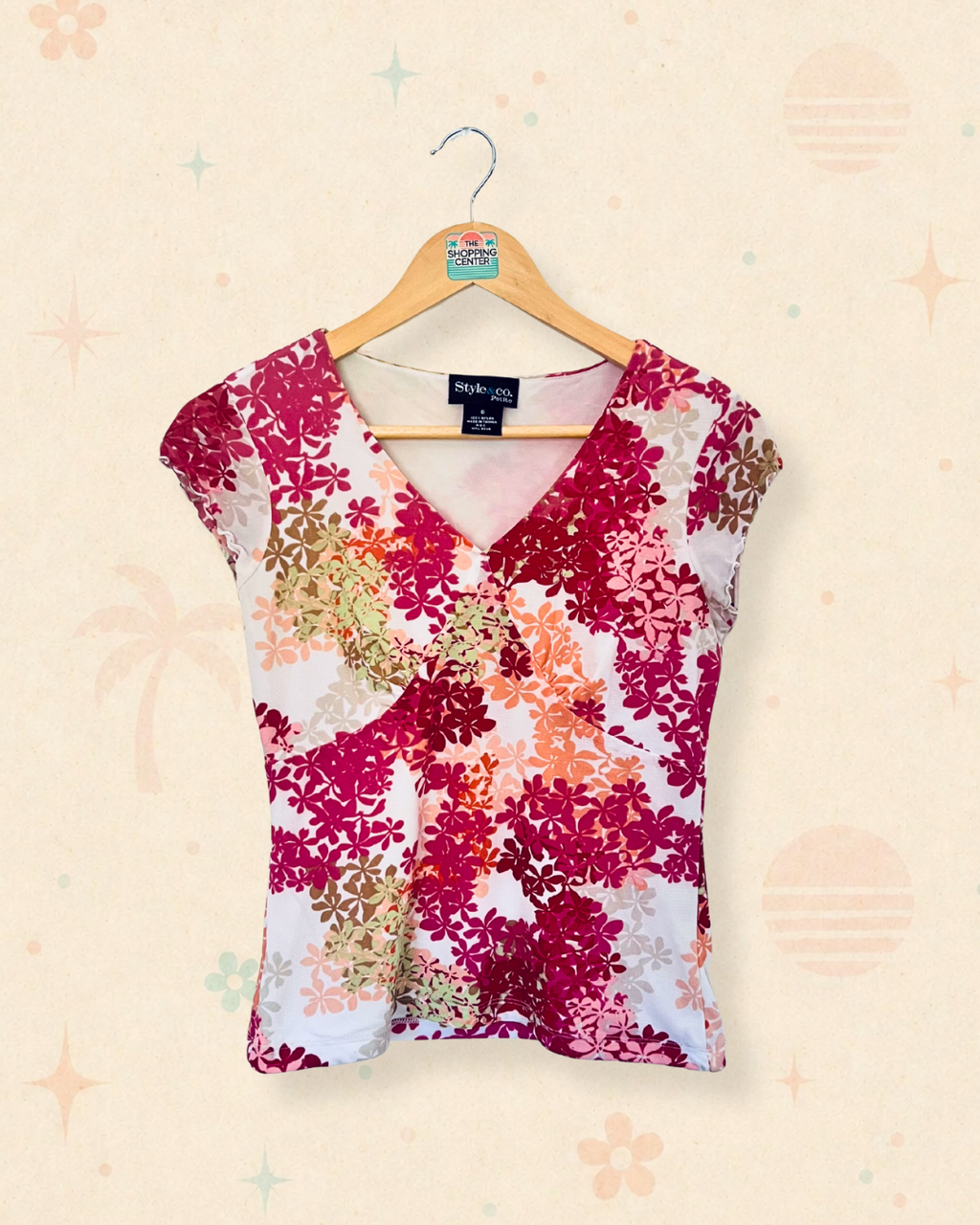 2000s Resort Girl Floral Top (S)