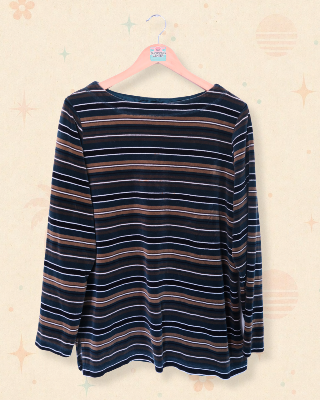 90s Brownstone Velour Top (L)